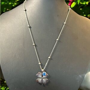 four leaves clover evil eye necklace stainless steel jewellery
